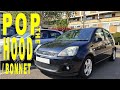 How to open the bonnet / pop the hood Ford Fiesta MK5 MK6 2002 2003 2004 2005 2006 2007 2008