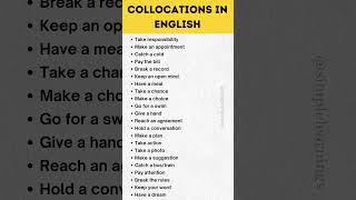 Common Collocations In English Grammar | Learn Collocations In English | Collocations IELTS