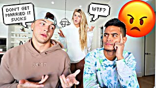 Telling My Best Friend Not To Get Married In Front Of My Wife *PRANK*