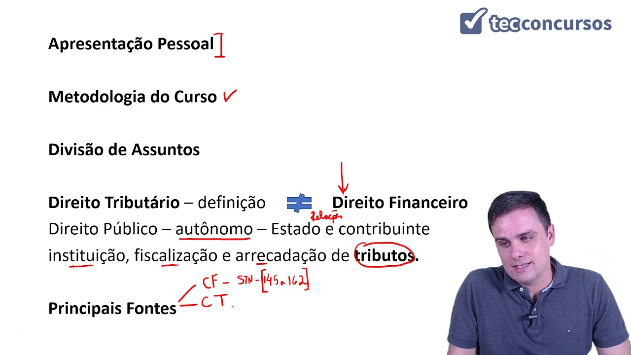 01.01. Aula de Apresentação e Conceito de Tributo (Direito Tributário)
