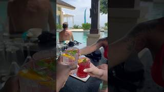 Drinks by the pool / Swim up bar at the Seminyak Bali 💙