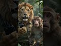 🦁🦁शेर को जंगल में दिखा इंसान ulti duniya funny video #ai #aivideo #funnyvideo #shorts #ultiduniya
