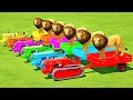 TRANSPORTING LIONS TO ZOO WITH MAN TRUCKS &amp; FIAT MINI TRACTORS - Farming Simulator 22