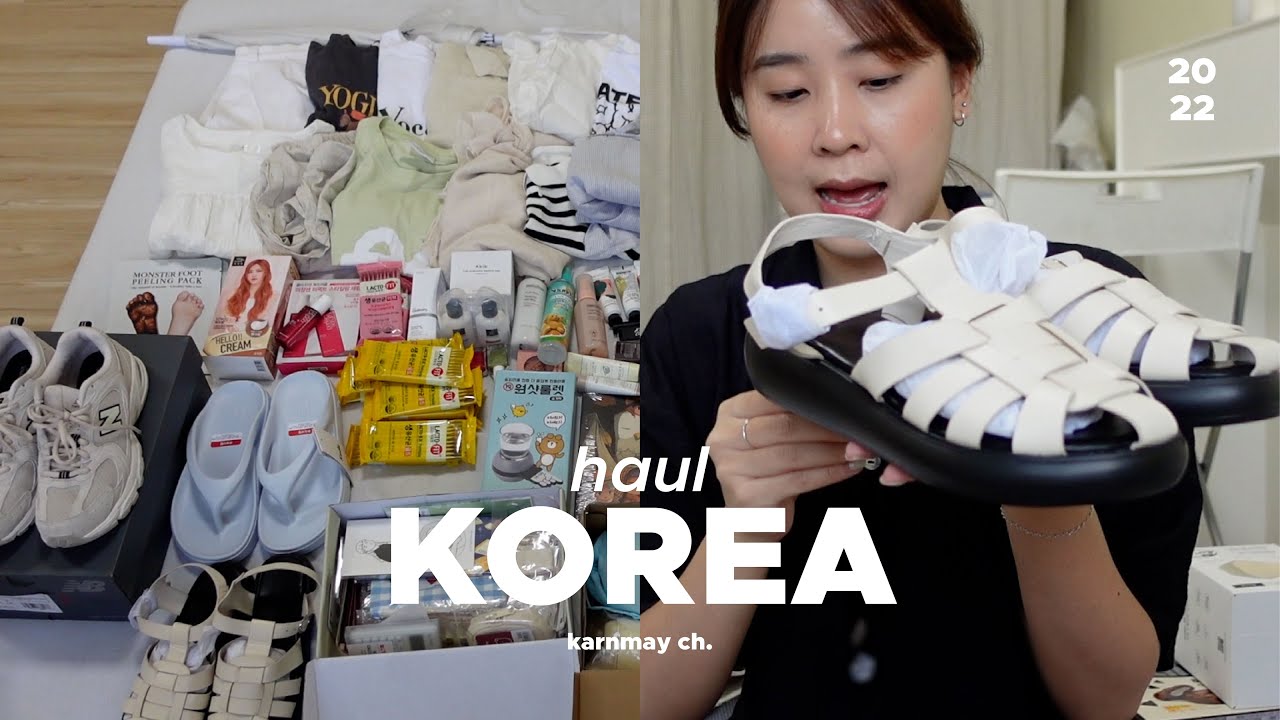 KOREA HAUL — ไปเกาหลี 2022 ได้อะไรบ้าง? เสื้อผ้ารองเท้า, คสอ, สติกเกอร์ and etc! / KARNMAY