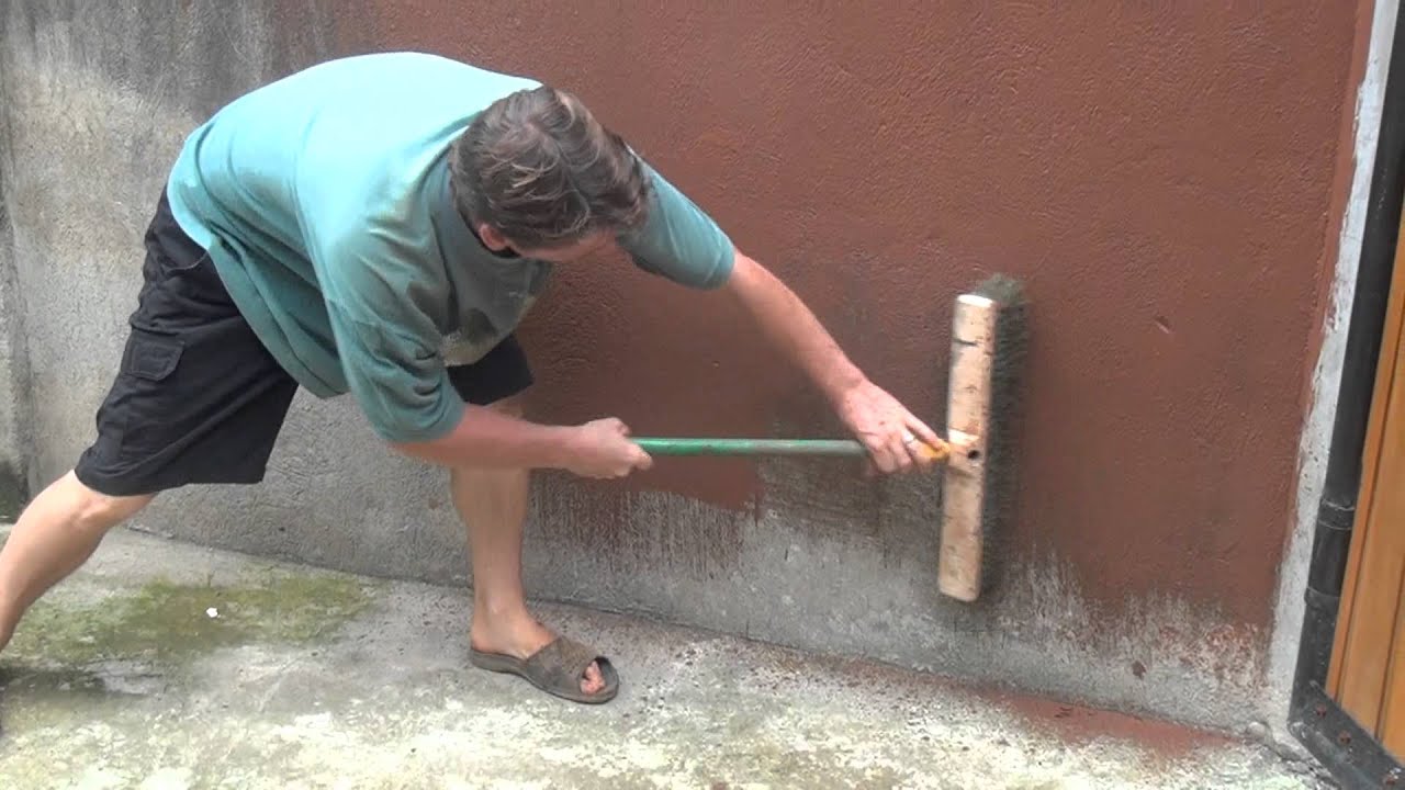 Painting Cement Walls With Clay Slip Part 1 Of 2 YouTube