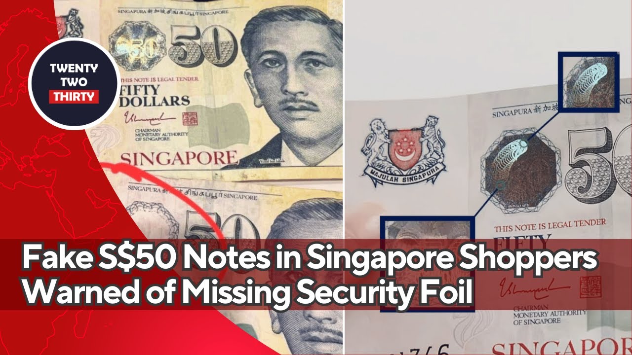 Покупателей предупреждают об отсутствии защитной фольги на поддельных купюрах номиналом 50 сингап...