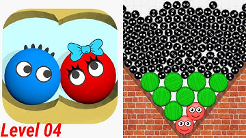 Lucky Balls Vs Hide Ball puzzle solve satisfying Gameplay 🫥🫣🟥🔴💣 walkthrough iOS Android Level 04