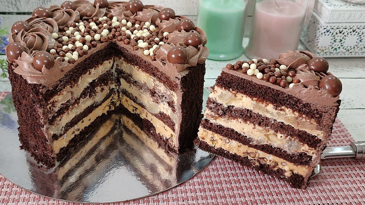Роскошный торт ВОСТОРГ! С хрустящим слоем, без сливок, сыра и желатина! Вкуснейший шоколадный торт