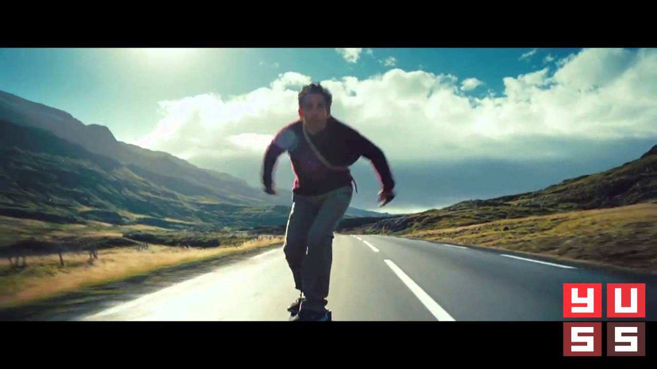 Уолтер Митти, сцена со скейтом - YouTube