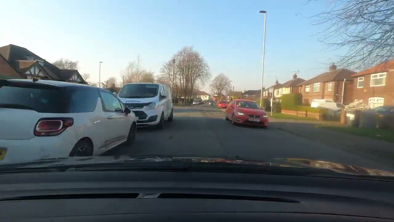 Drive from Crewe to Middlewich Cheshire UK 4K