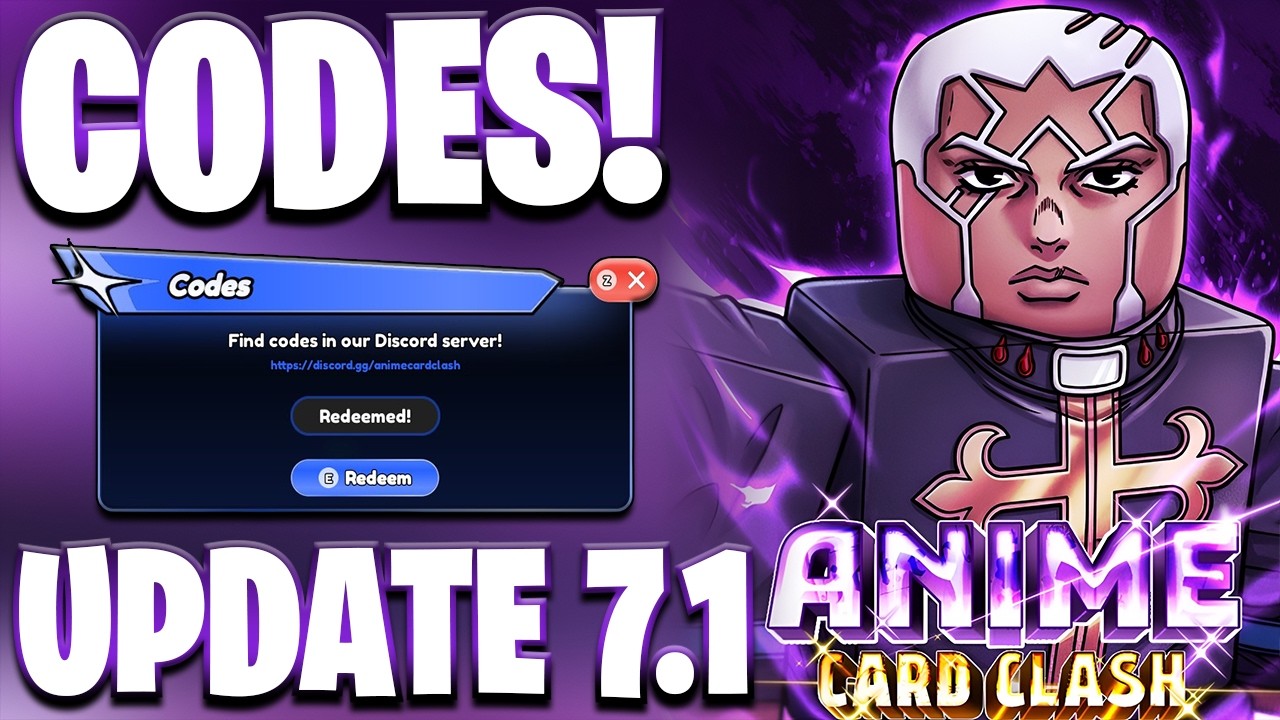 ✨UPD 7.1* NEW ALL WORKING UPDATE 7.` CODES FOR ANIME CARD CLASH