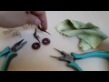 Vintaj Layering Swallow | Wrapped Gemstone Donut Earrings