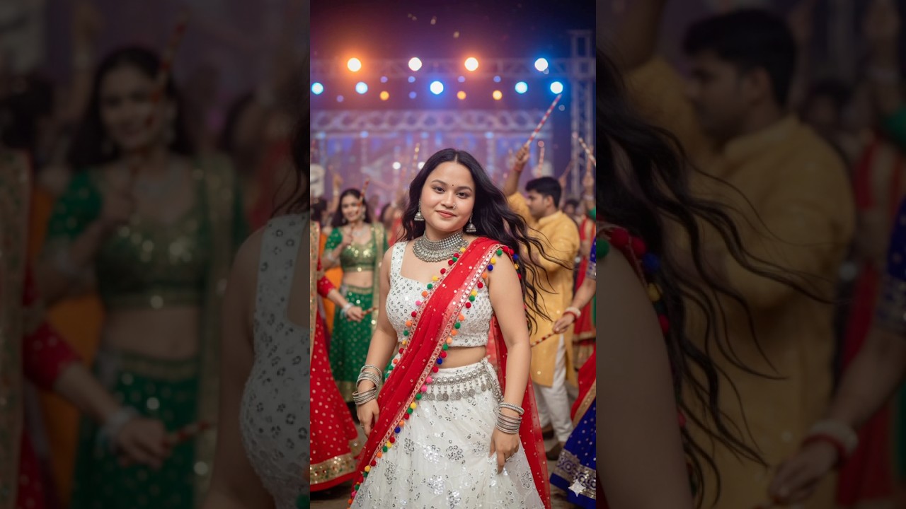 Gemini Navratri Garba look prompt💕 