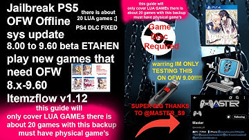 how to jailbreak ps5 offline + update to 9.x to 9.60 Via LUA Etahen BETA Kstuff  VER v22.7
