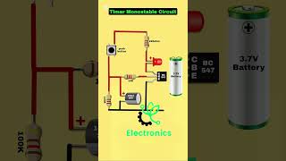 Timer Monostable Circuit diagram | Transistor delay timer #shortvideo #electricalguru #electrical