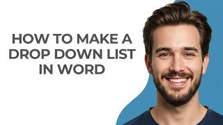 How To Make A Drop Down List In Word - GUIDE! How To Create A Drop Down List In Word And Build Interactive Forms Updated Guide