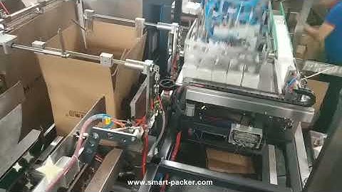 Automatic carton box forming erecting feeding small box palletizing robot hand inserting encasing ca