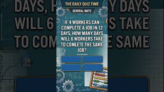 🧠 High IQ Math Riddle: How Fast Can 6 Workers Finish? ⚡#shorts #quiztime #quizshorts