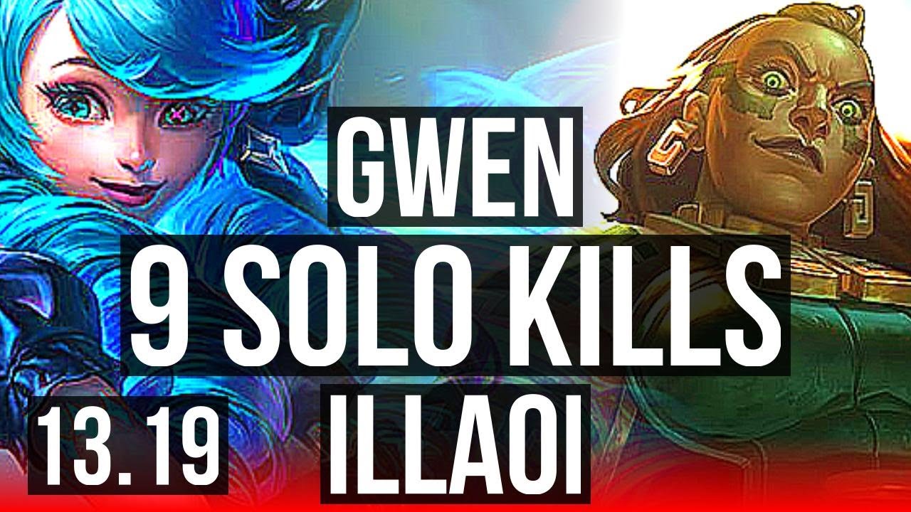 GWEN vs ILLAOI (TOP), 9 solo kills, Comeback, KR Master