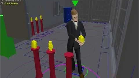 SpyParty non-IK Example, Aligned With Statue