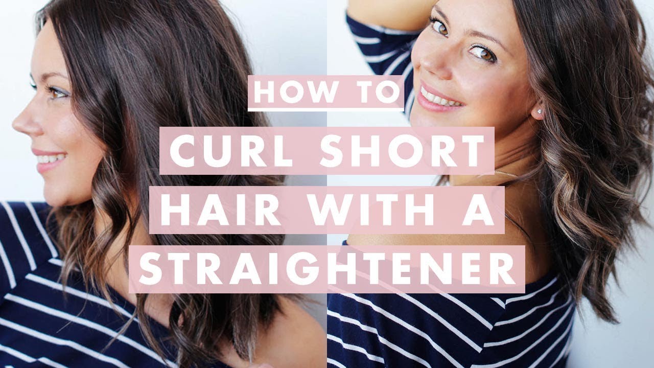 How To Curl Short Medium Hair With A Straightener YouTube