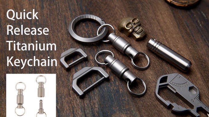 Titanium Oval Keyring with Screw Closure - Flytanium