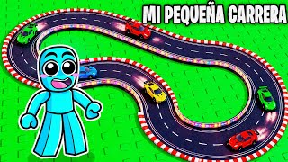 Hacemos MINI CARRERAS con COCHES DIMINUTOS en Roblox!