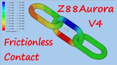 Z88 FEM Tutorial reibungsfreier Kontakt zwischen Kettengliedern (Z88 Aurora V4)