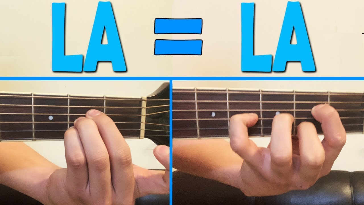 DIFERENTES FORMAS DE PONER UN LA MAYOR EN GUITARRA - YouTube
