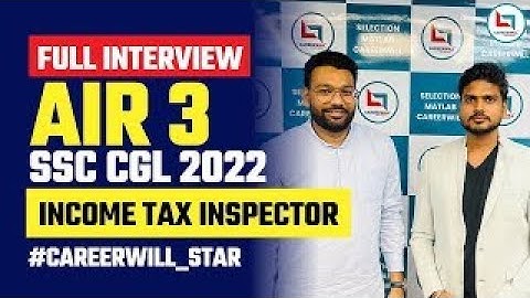 SSC CGL 2022 Topper AIR 3 Nitin Kumar with Piyush Varshney SirSSC CGL Rank 3 Interview Careerwill