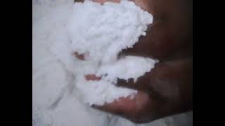 Pure white crunchy asmr baking soda