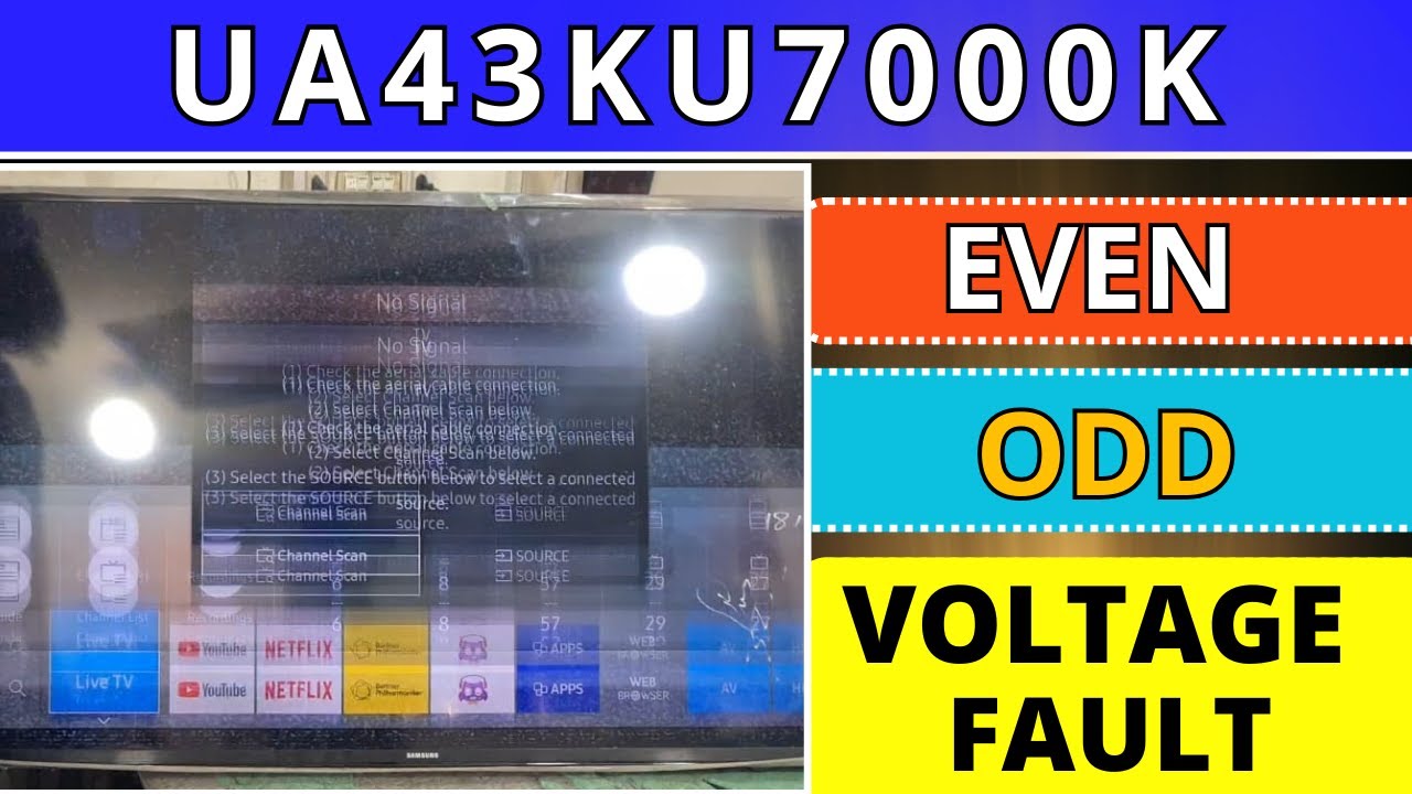 Samsung 43 inch even odd voltage fault | Screen Repairing | LCD LED Tv Repairing