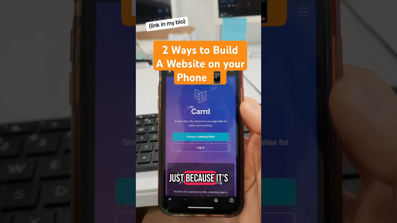 Two ways to build a website on your phone