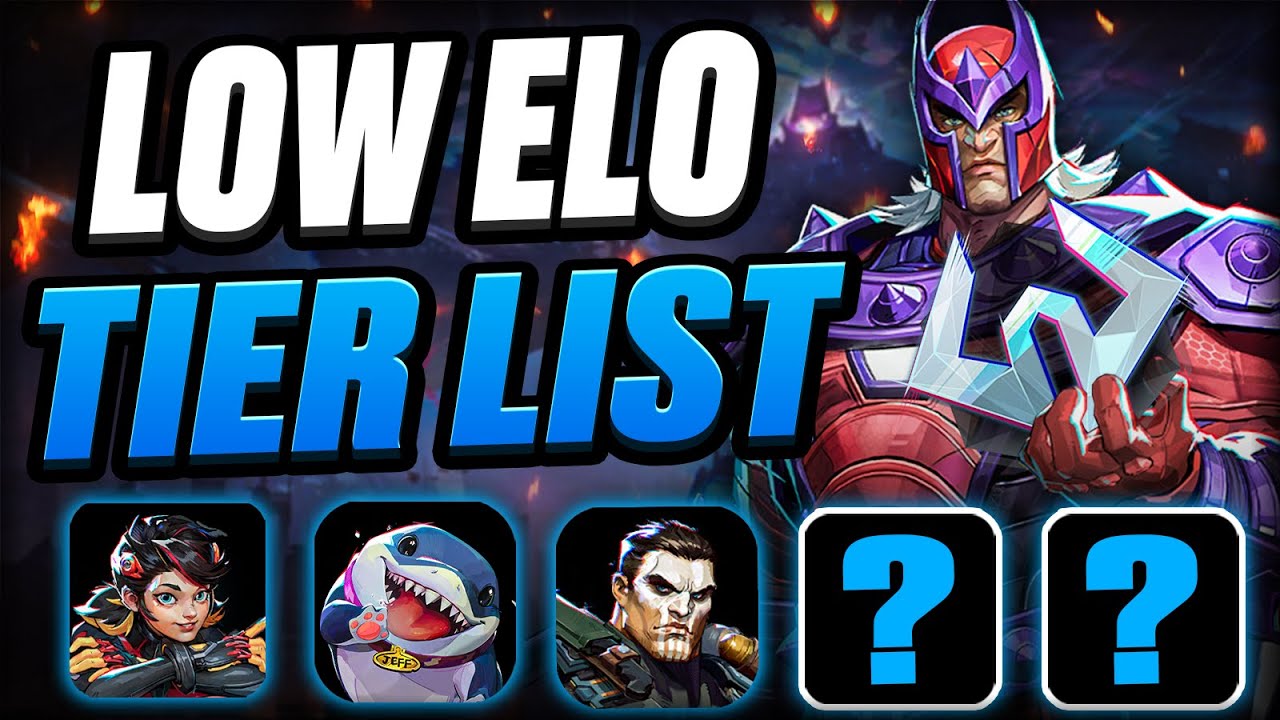 The OFFICIAL LOW ELO Tier List - BEST and WORST Heroes in Bronze, Silver, Gold and Plat in Season 2