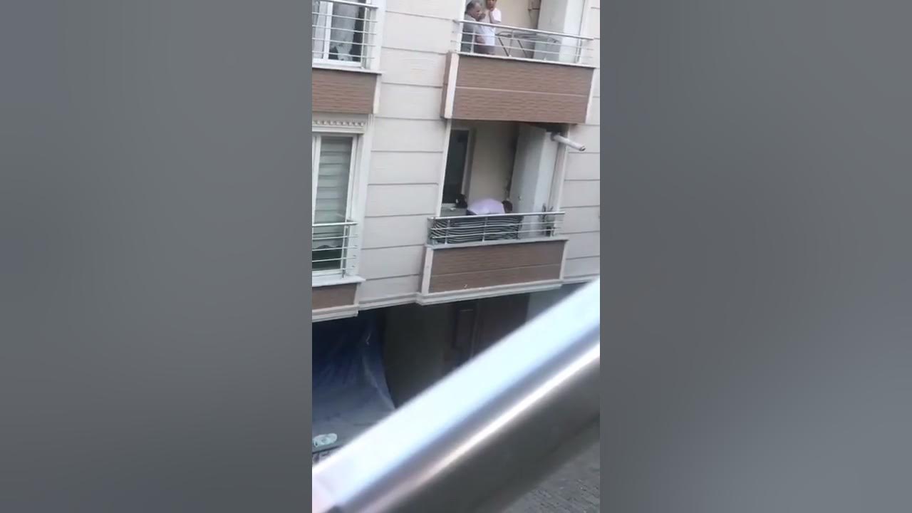 Turkish man falls from balcony while fight YouTube