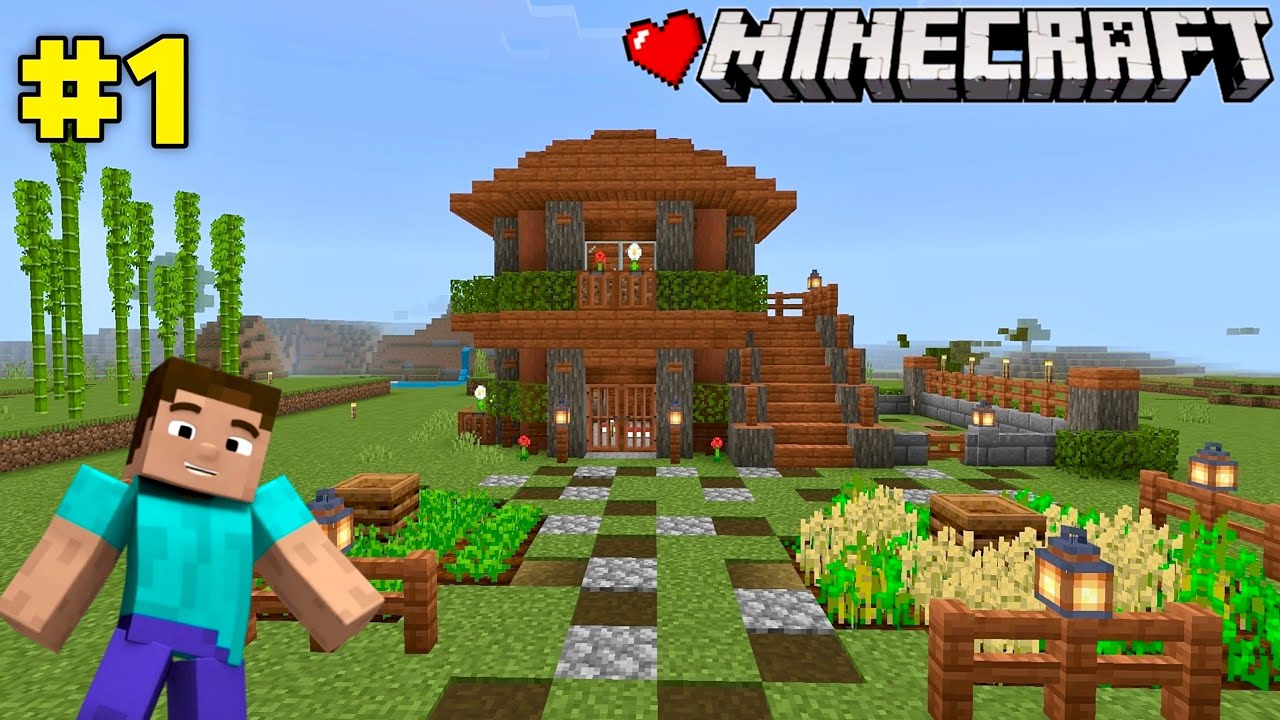 Minecraft PE New Survival Series Ep 1 In Hindi | Made Op Survival Base ...