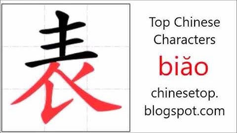 汉字[表]的笔顺