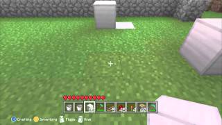 Xbox 360 Edition MineCraft - Building a Auto Building Bridge. 720p