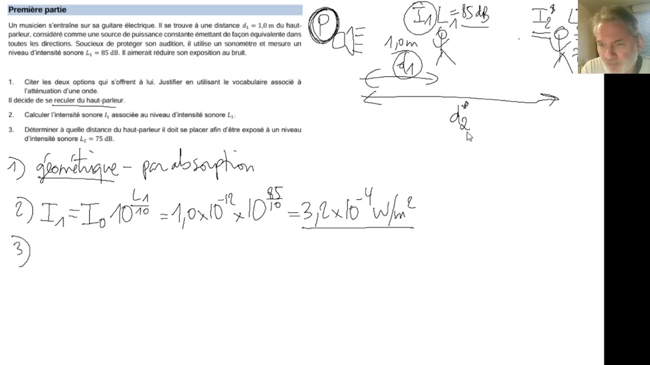 Comment calculer des niveaux d'intensités sonores L ? (Chap Ondes sonores)