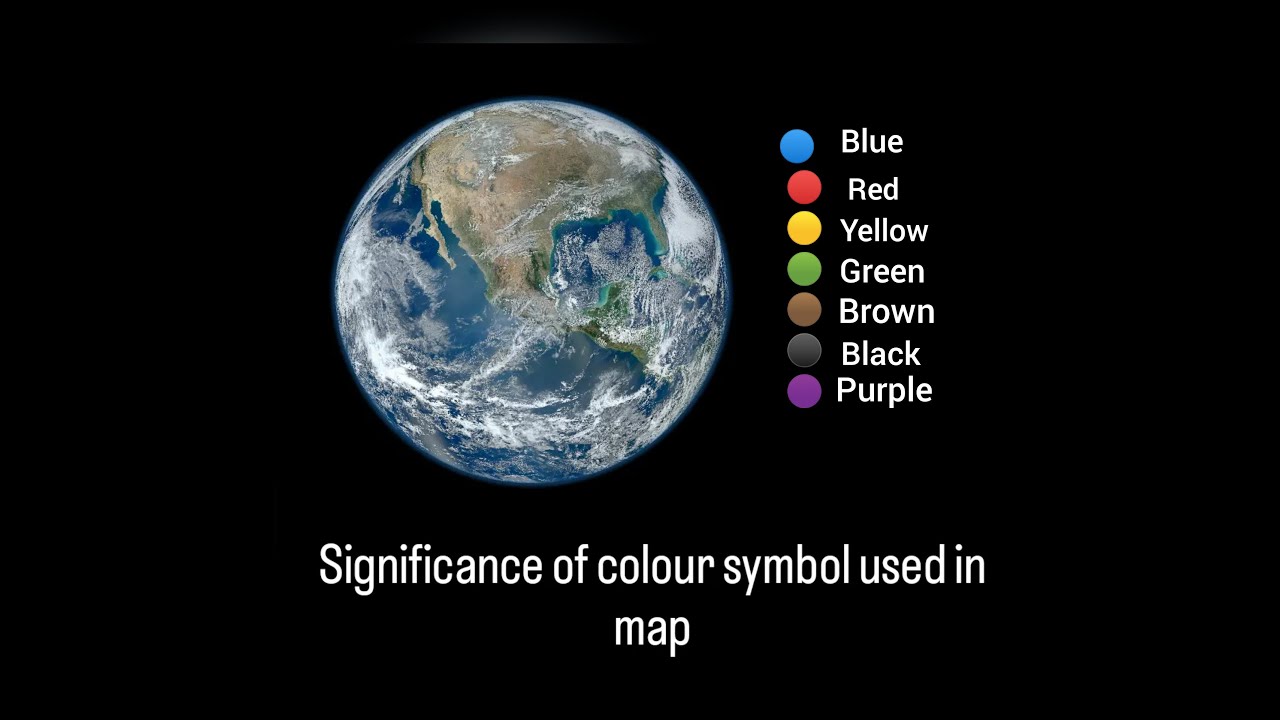 Colour symbols used in map 
