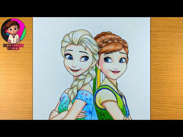 Elsa Colored by Rainbow-Beanicorn | Disney art, Disney art diy, Princess  drawings