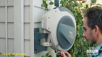 Ống cuộn tưới vườn thu dây tự động PIN Lithium - Holman (IGREEN)