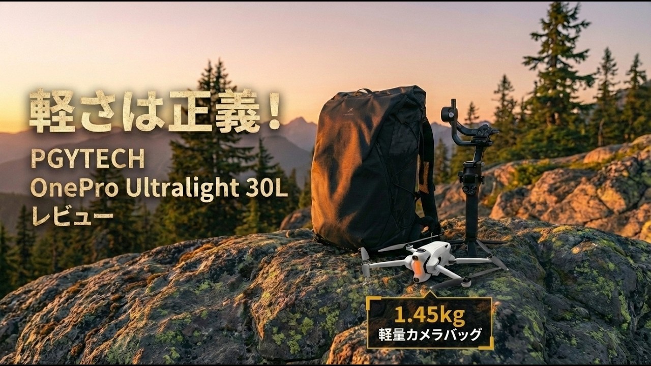 【レビュー】軽さは正義!PGYTECH OnePro Ultralight カメラバックパックは旅と撮影のベストパートナーになる?