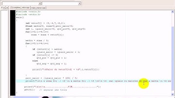 aula 1167 Algoritmos e Logica de programação   Exerc Vetor Percentual Todos