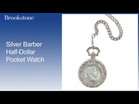 Silver Barber Half-Dollar Pocket Watch