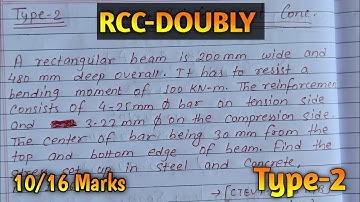 RCC-DOUBLY (TYPE-2) | SDD 5TH SEM NUMERICAL | (16-MARKS) | CTEVT-078 (R/B) | @Er.dipesh186 #rcc