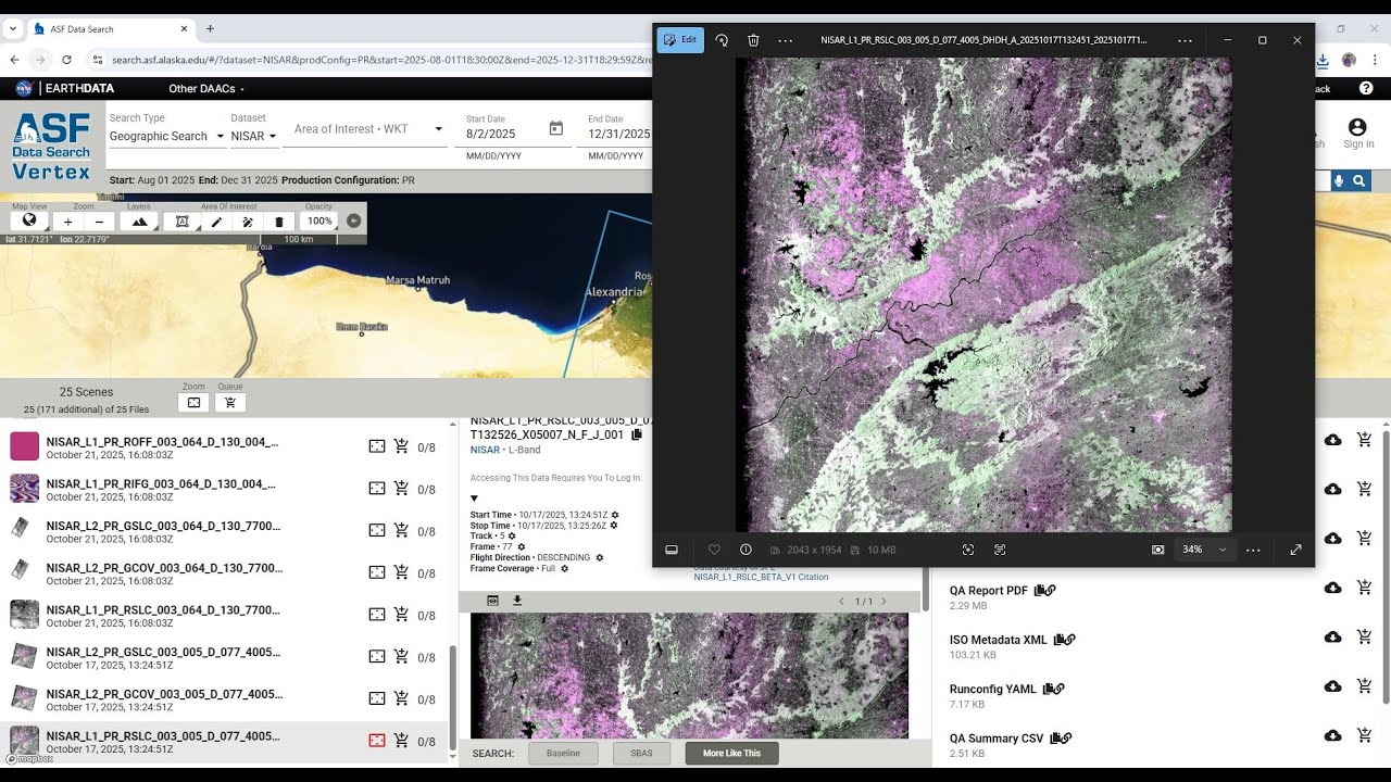 NISAR-NASA-ISRO data download