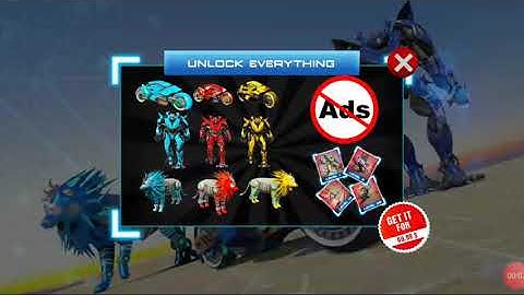 Lion robot transform bike robot gameplay