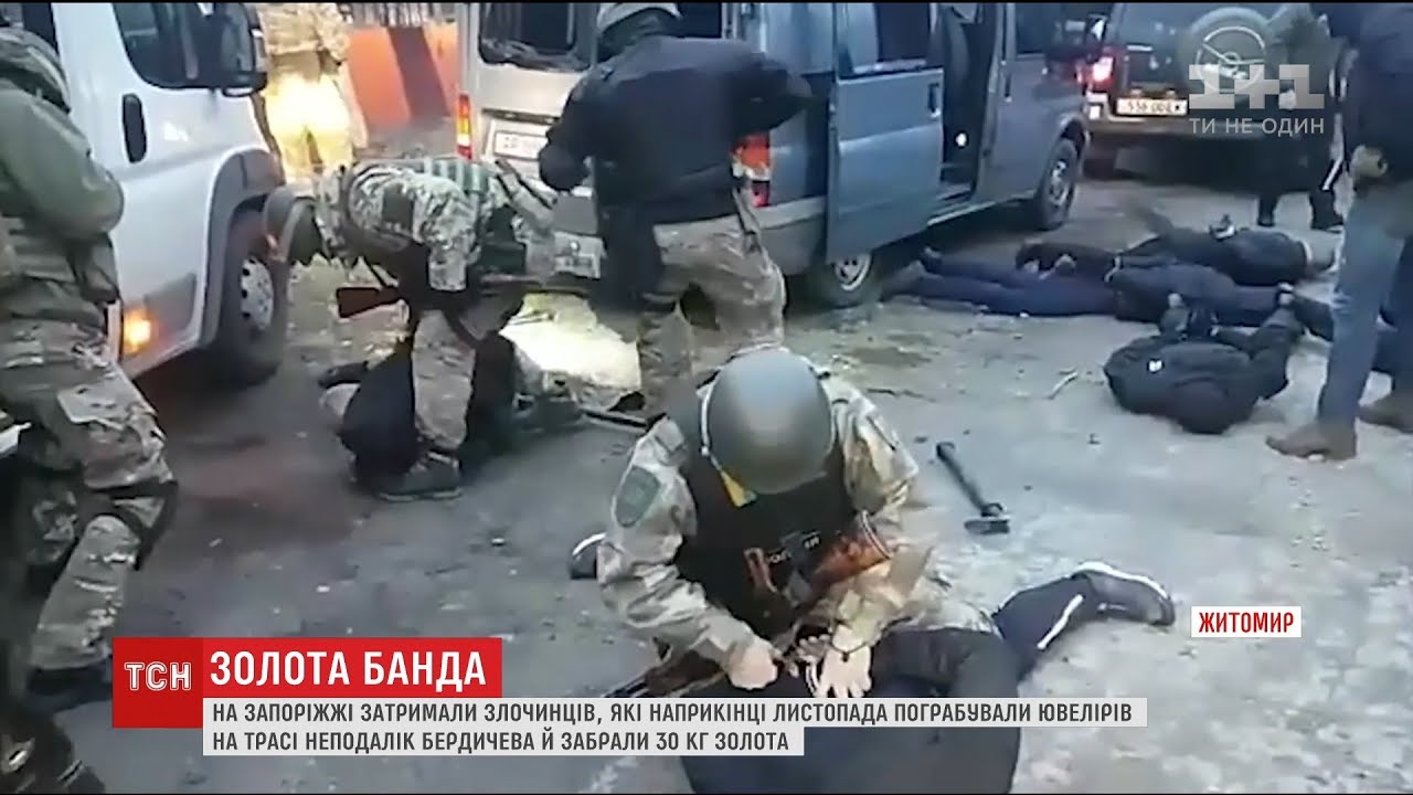 У затриманої на Запоріжжі банді, яка вкрала 30 кілограм золота, знайшли зброю та  боєприпаси