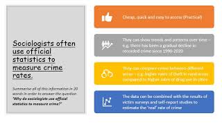 TOPIC 5 - THE SOCIOLOGY OF CRIME AND DEVIANCE: How crime is recorded.